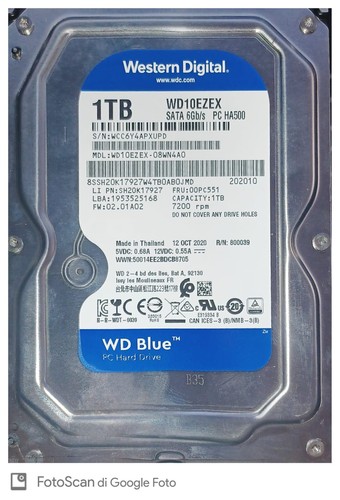 Disco fisso hdd wd blue - hdd,