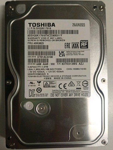 Toshiba dt01aca100 hard disk - toshiba,