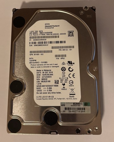 Hpe 1tb interno 7200rpm sata - hpe,