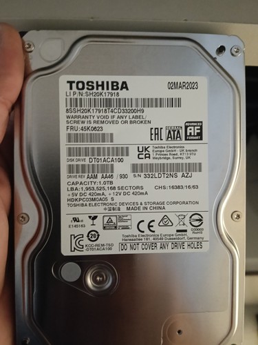 Toshiba 1tb interno 7200 rpm - toshiba, interno,7200