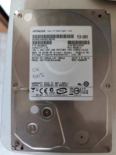 Hitachi hard disk 1tb - hitachi,